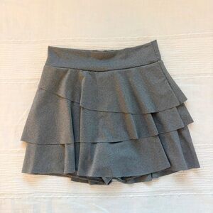 Elegant Gray Layered Skort